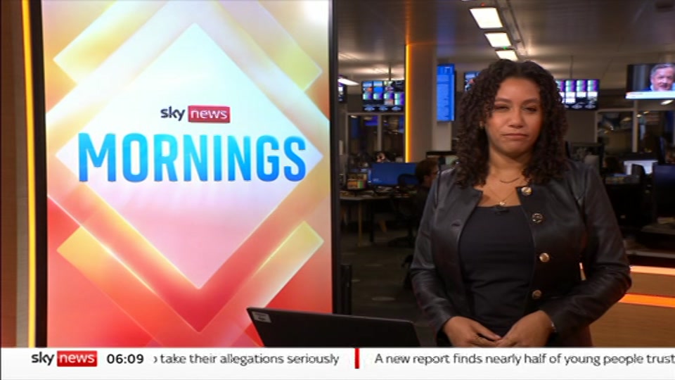 Still from Sky News at 9:30