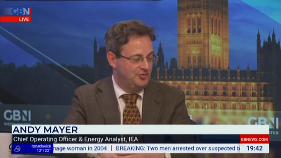 Broadcast still at 42m. GB News, New: Farage, 22 September 2026.