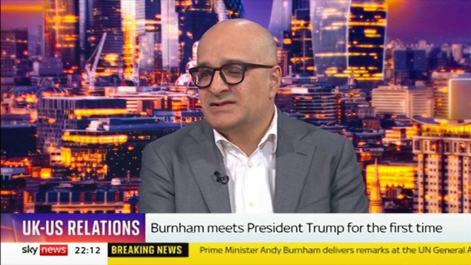 Broadcast still at 12m. Sky News, The Wrap With Anna Botting, 22 September 2026.