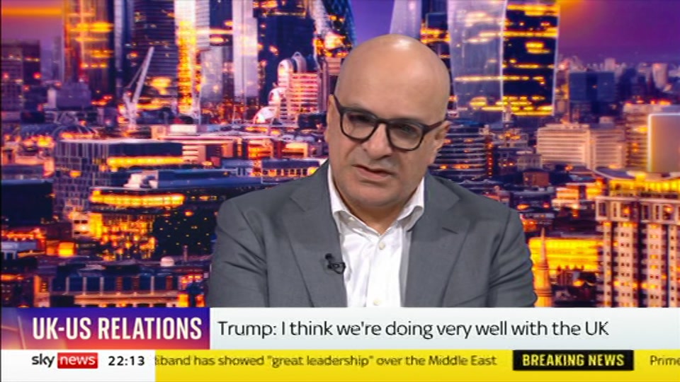 Still from Sky News at 13:00