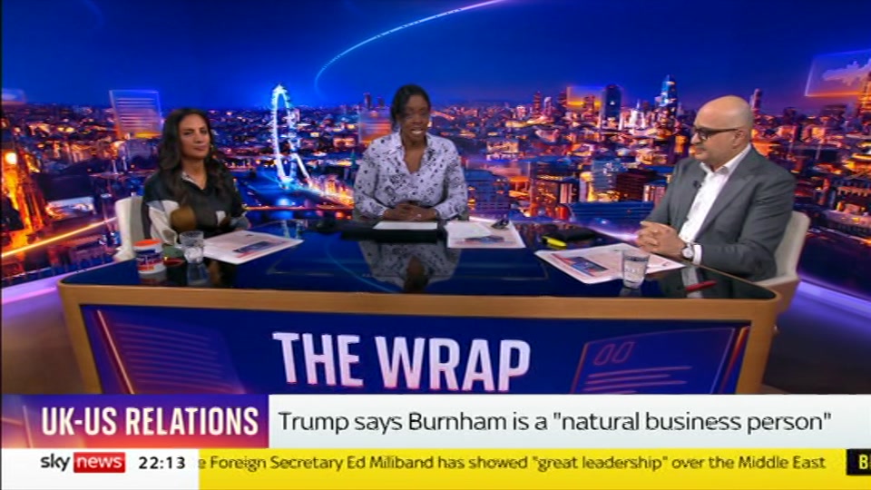 Still from Sky News at 13:30