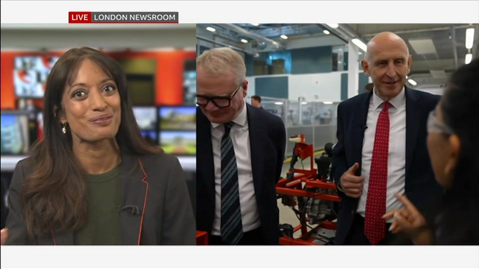 Broadcast still at 9m. BBC One, BBC News at One including..., 22 September 2026.