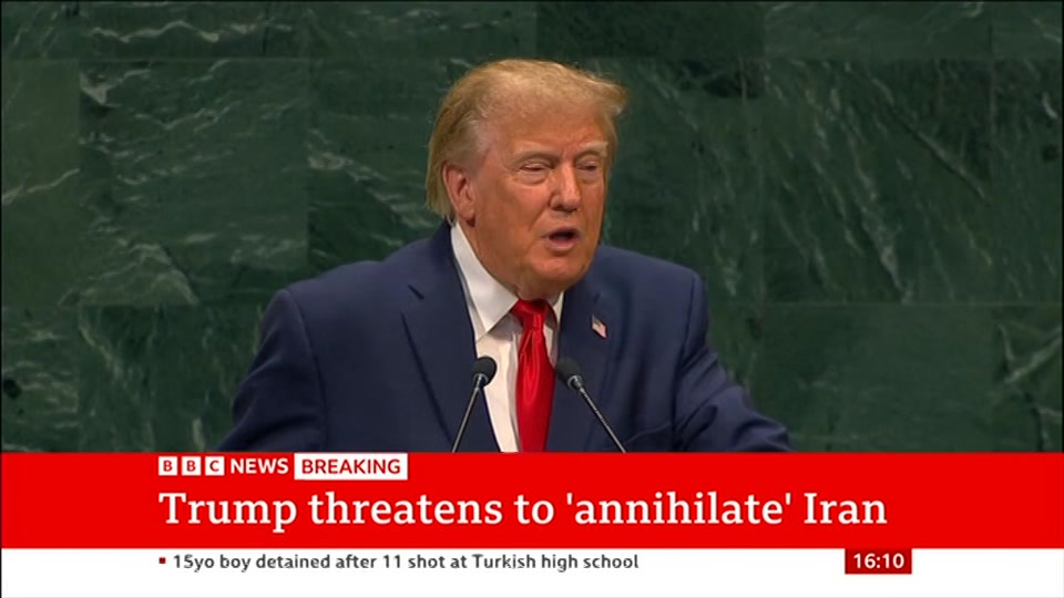 Broadcast still at 10m. BBC News, Verified Live, 22 September 2026.