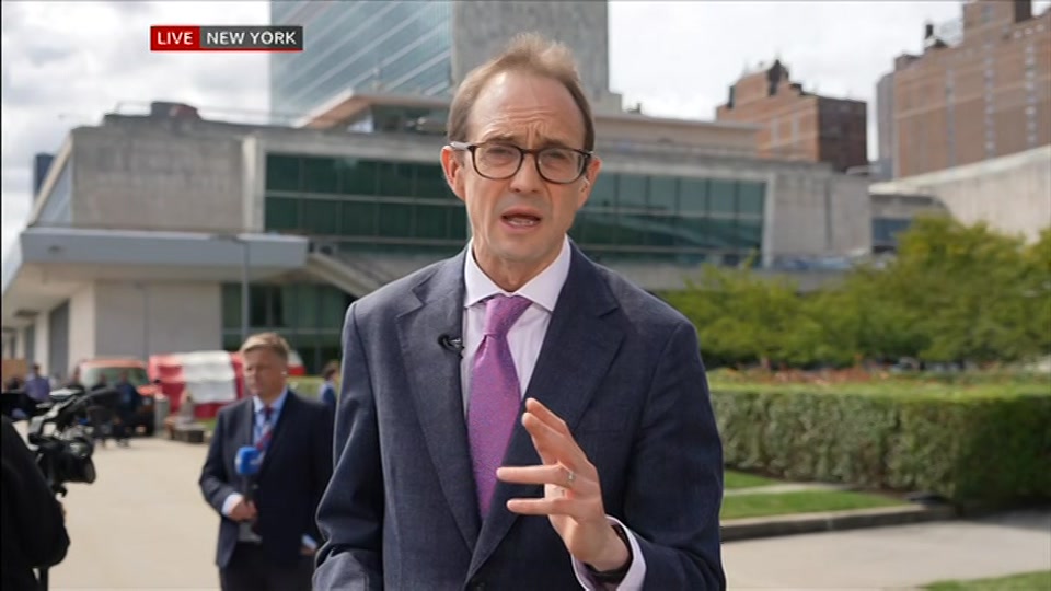 Broadcast still at 5m 30s. BBC One, BBC News, 22 September 2026.