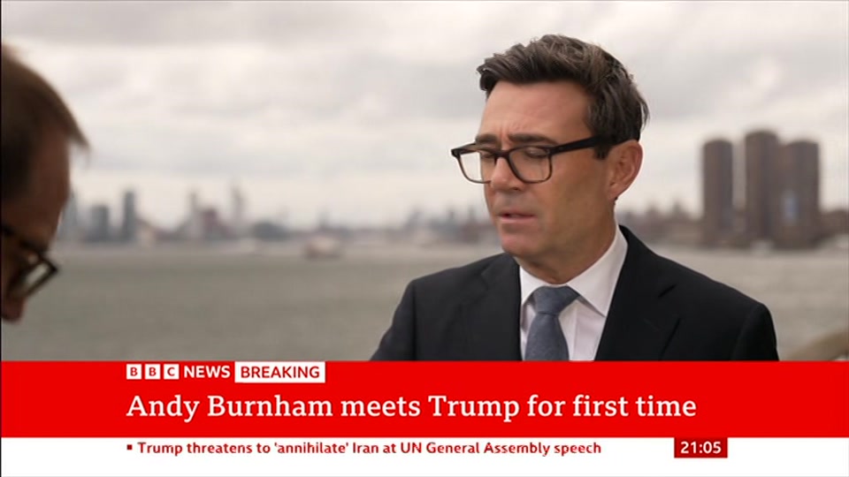 Broadcast still at 5m 30s. BBC News, The Context, 22 September 2026.