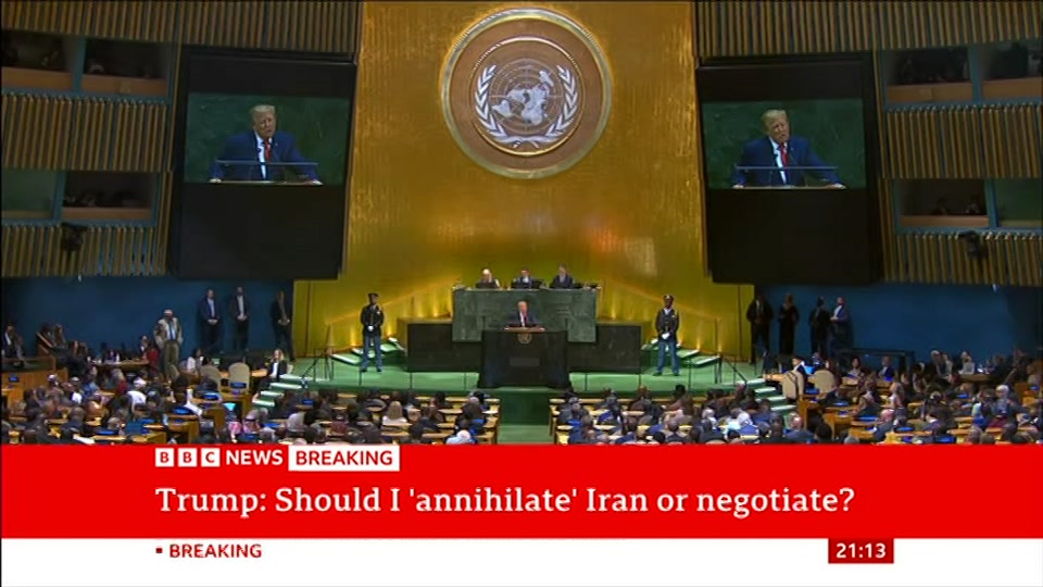 Broadcast still at 13m. BBC News, The Context, 22 September 2026.