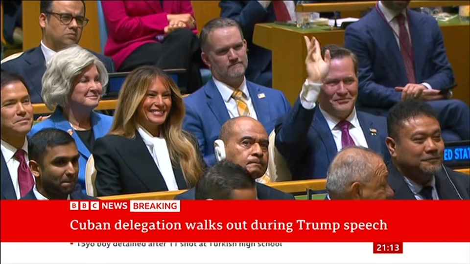 Broadcast still at 13m 30s. BBC News, The Context, 22 September 2026.