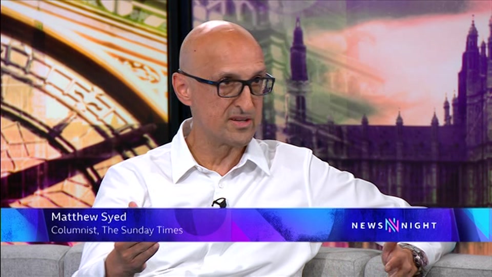 Broadcast still at 29m 30s. BBC Two, Newsnight, followed by Weather, 22 September 2026.