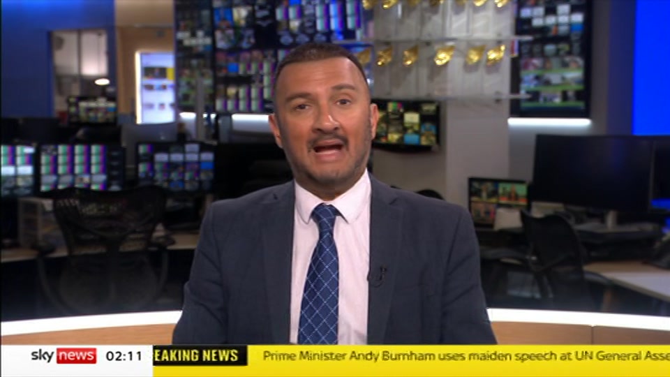 Still from Sky News at 11:00