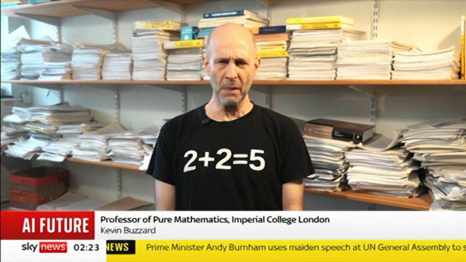 Broadcast still at 23m 30s. Sky News, 23 September 2026.