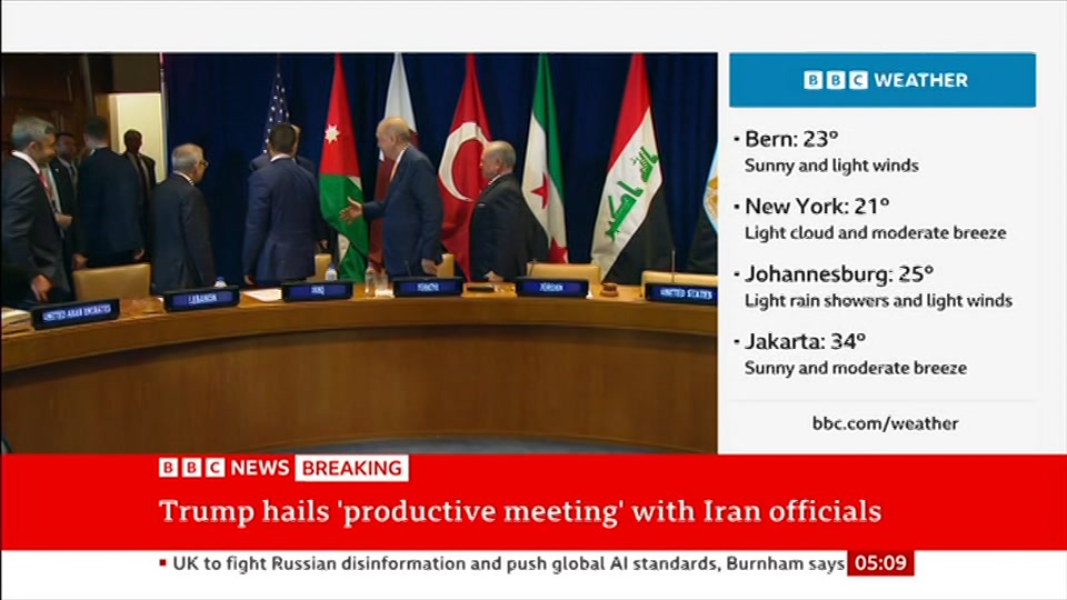 Still from BBC News at 9:00