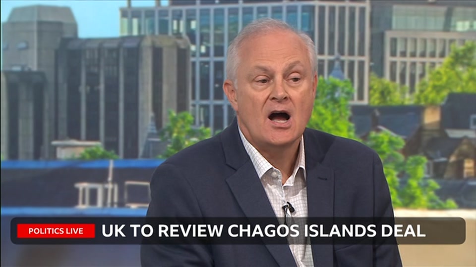 Broadcast still at 9m. BBC Two, Politics Live, 23 September 2026.