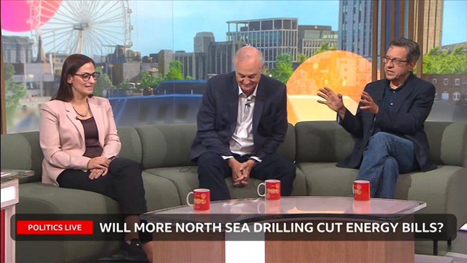 Broadcast still at 21m 30s. BBC Two, Politics Live, 23 September 2026.