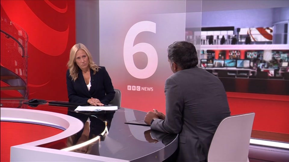 Broadcast still at 13m. BBC One, BBC News, 23 September 2026.