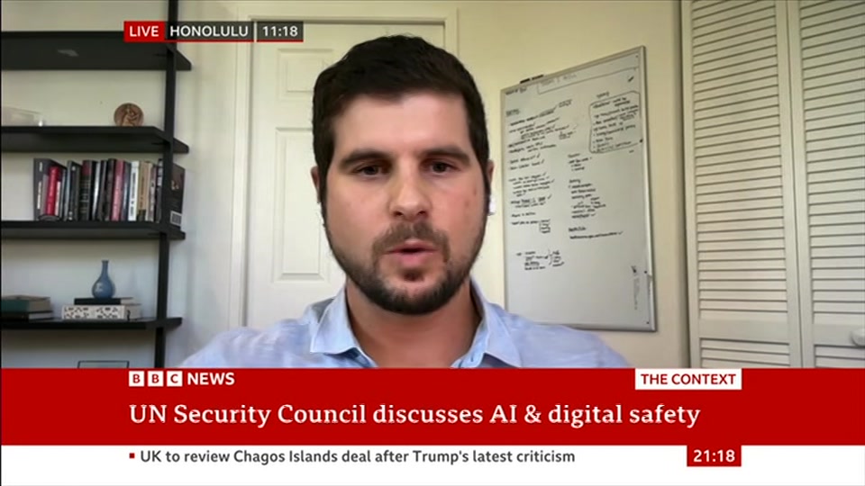 Broadcast still at 18m 30s. BBC News, The Context, 23 September 2026.