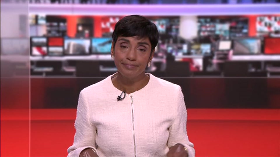 Broadcast still at 8m 30s. BBC One, BBC News and Weather, 23 September 2026.