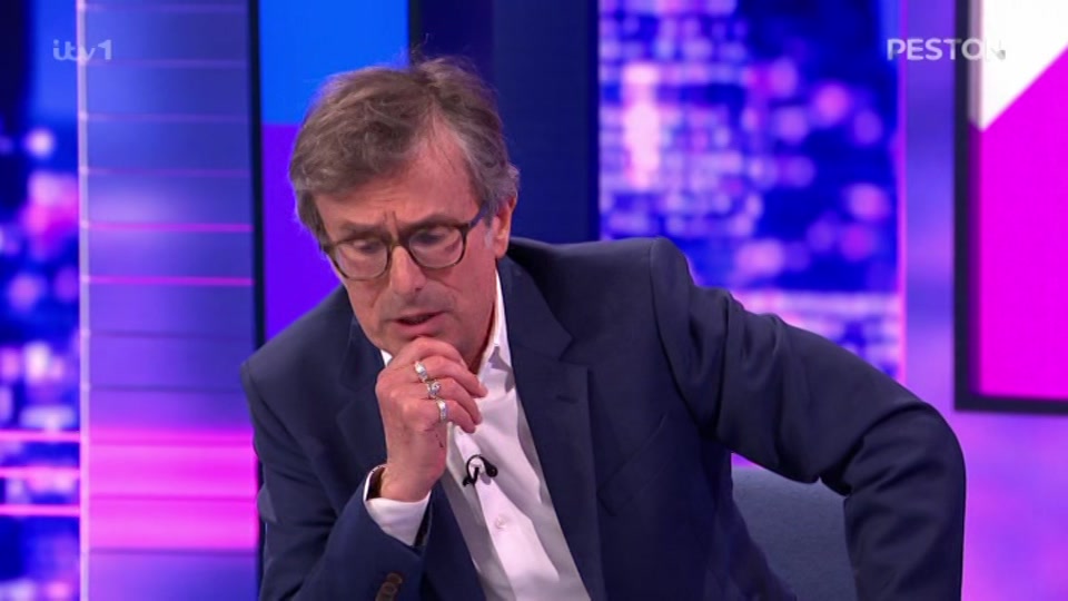 Broadcast still at 19m 30s. ITV, New: Peston, 23 September 2026.
