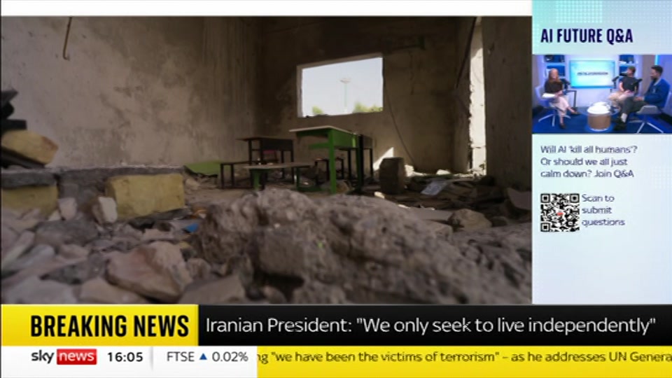 Still from Sky News at 5:30
