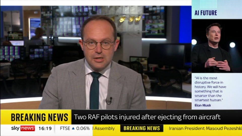 Broadcast still at 19m 30s. Sky News, Sky News Today with Jayne Secker, 23 September 2026.
