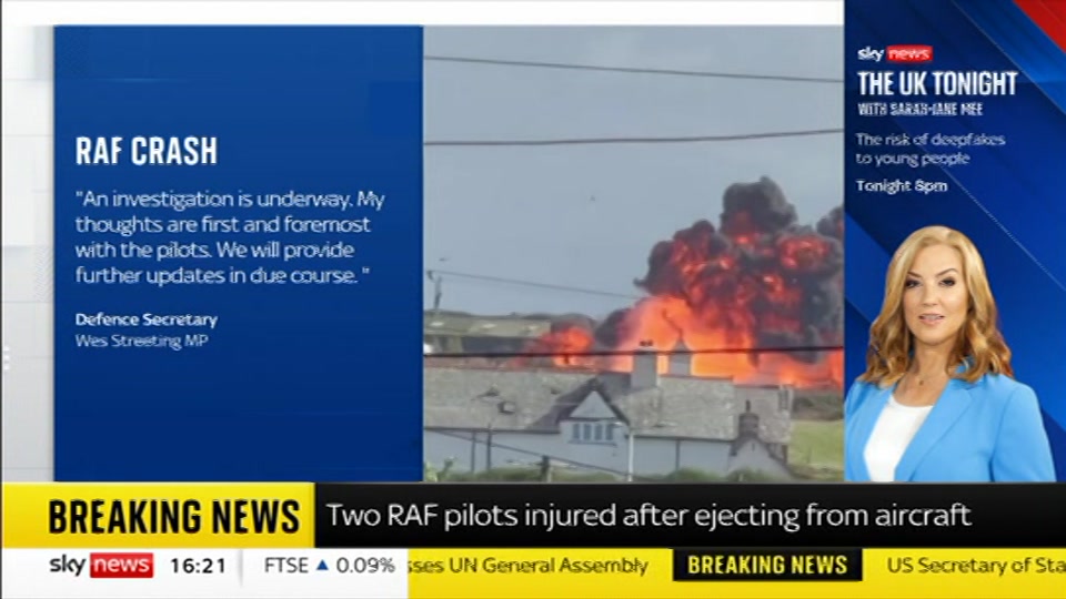 Still from Sky News at 21:00
