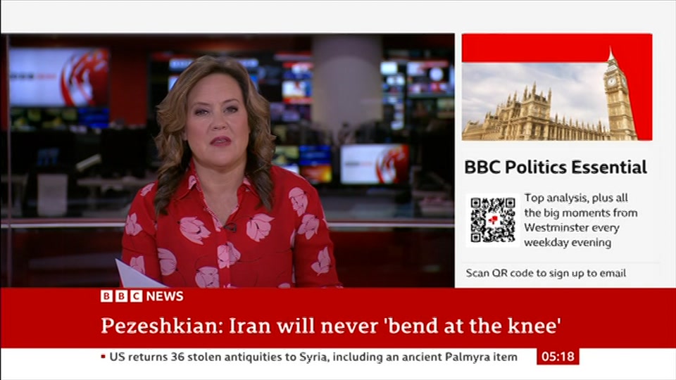 Still from BBC News at 18:30