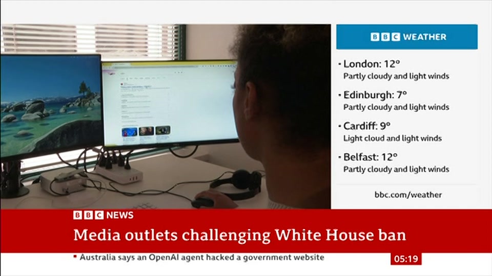 Still from BBC News at 19:00