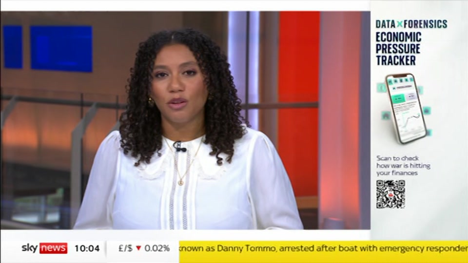 Broadcast still at 4m 30s. Sky News, Sky News Today with Gareth Barlow, 24 September 2026.