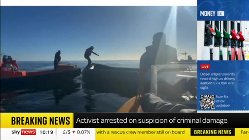 Still from Sky News at 19:30