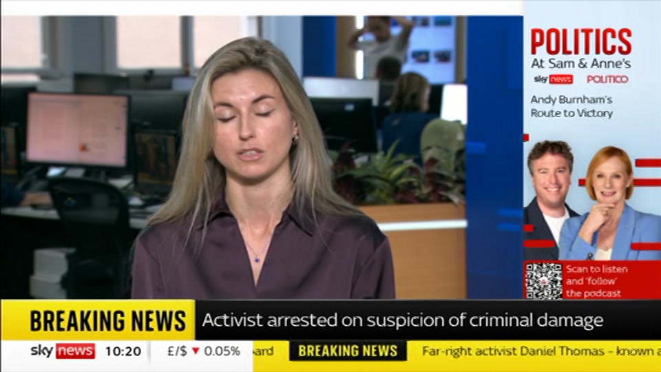 Still from Sky News at 20:30