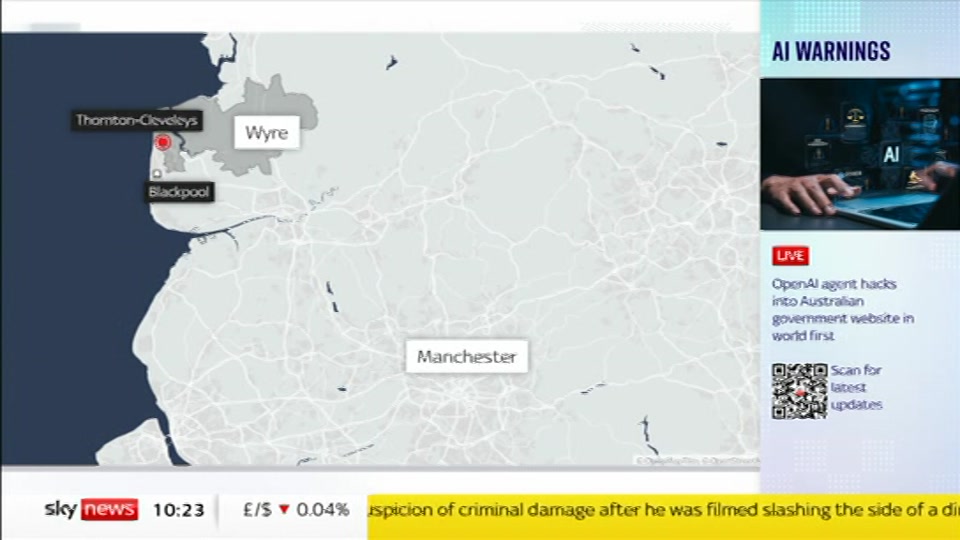 Still from Sky News at 23:30