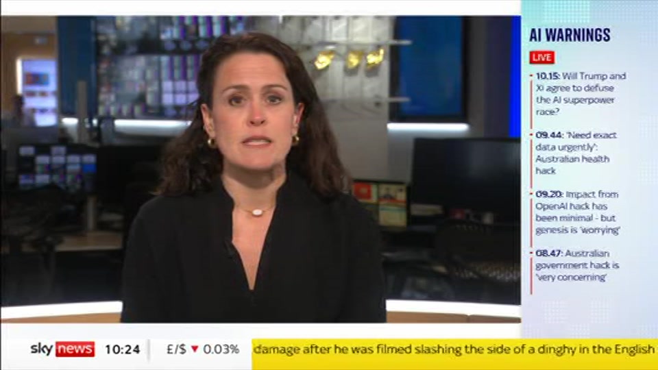 Still from Sky News at 24:00