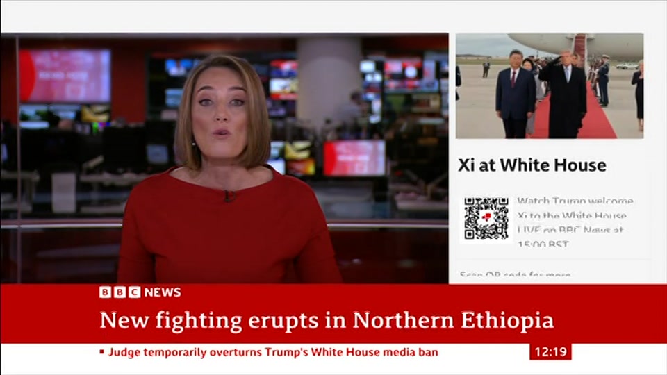 Still from BBC News at 19:30