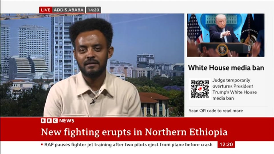 Still from BBC News at 20:00