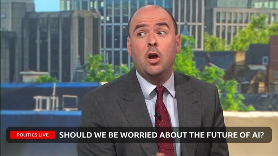 Broadcast still at 4m 30s. BBC Two, Politics Live, 24 September 2026.