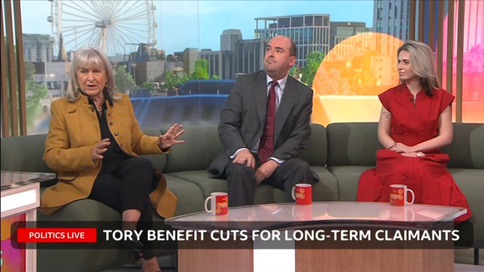 Broadcast still at 29m. BBC Two, Politics Live, 24 September 2026.