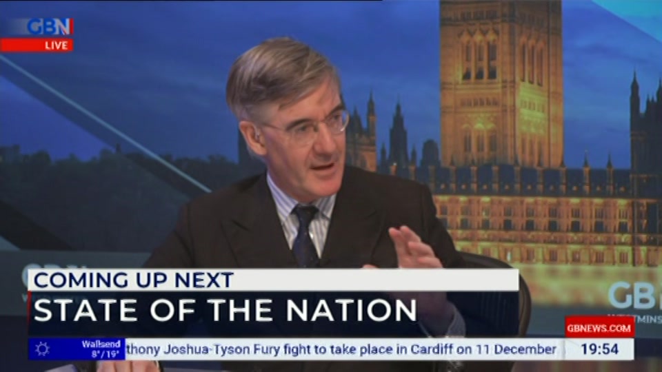 Broadcast still at 54m. GB News, New: Farage, 24 September 2026.