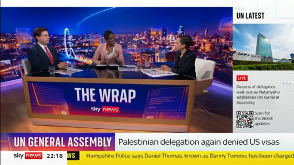 Still from Sky News at 18:30