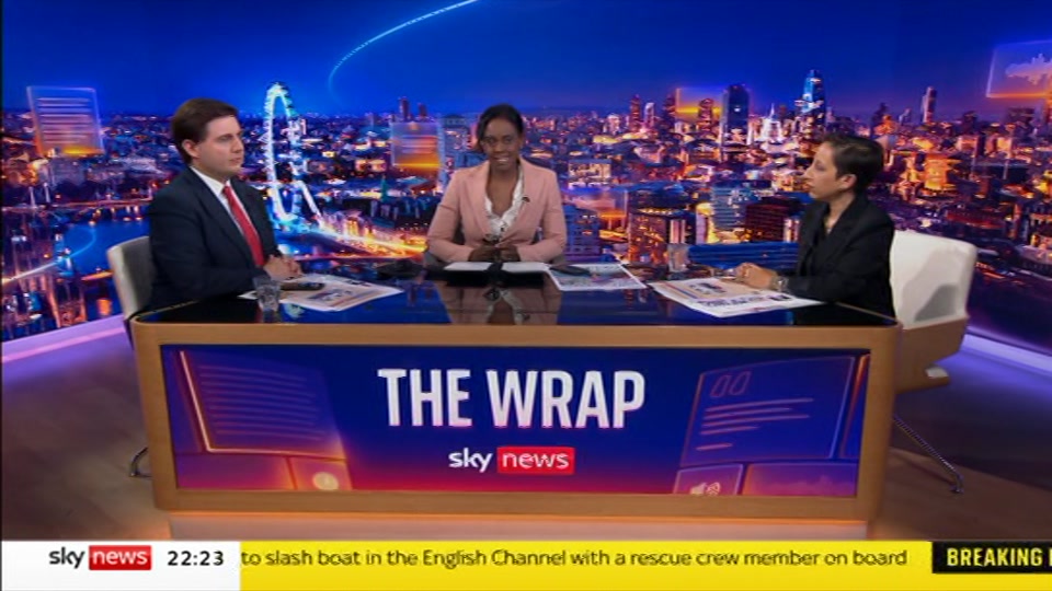 Still from Sky News at 23:30