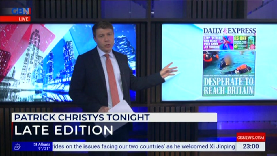 Still from GB News at 0:30