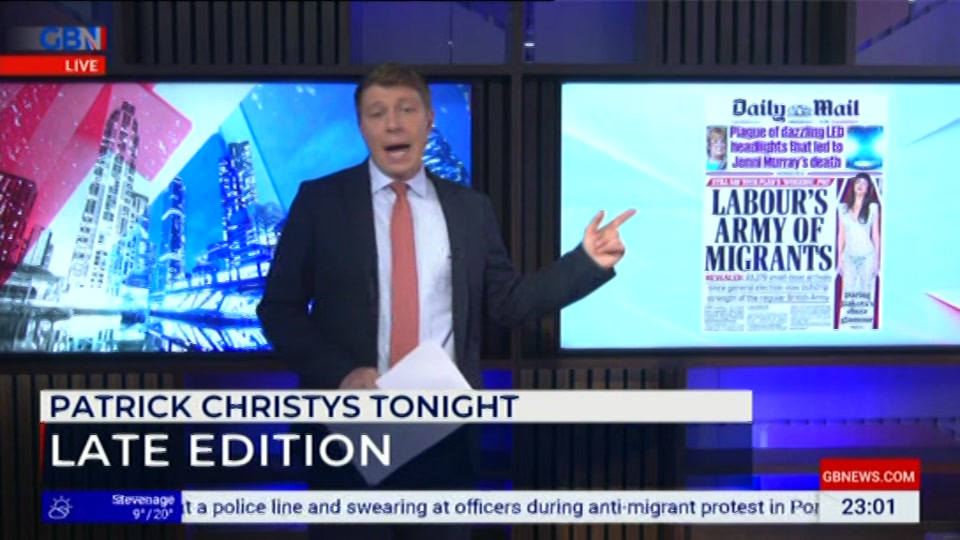 Still from GB News at 1:00