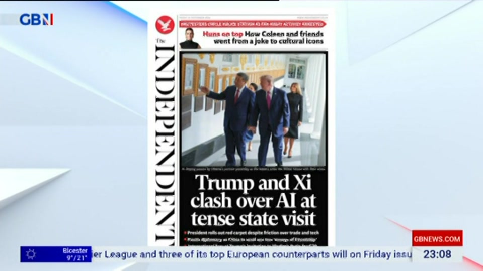 Still from GB News at 8:00