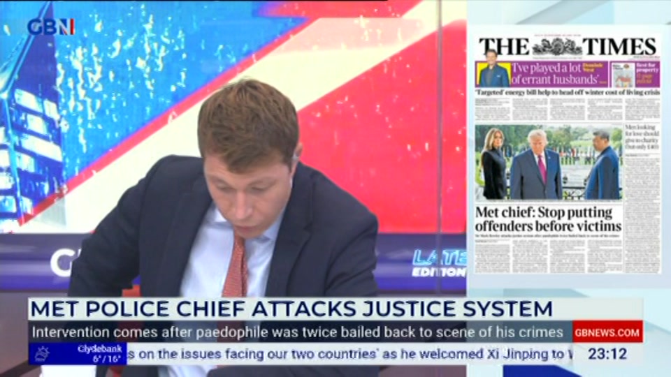 Still from GB News at 12:30