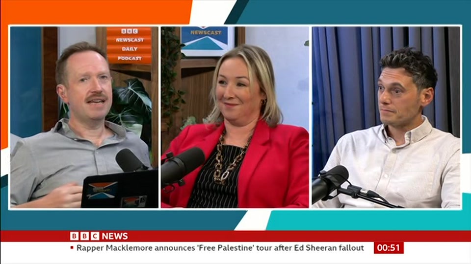 Broadcast still at 21m. BBC News, Newscast, 24 September 2026.