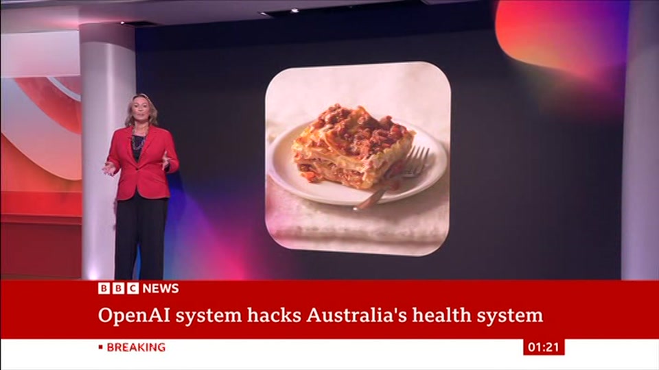 Broadcast still at 21m 30s. BBC News, 25 September 2026.