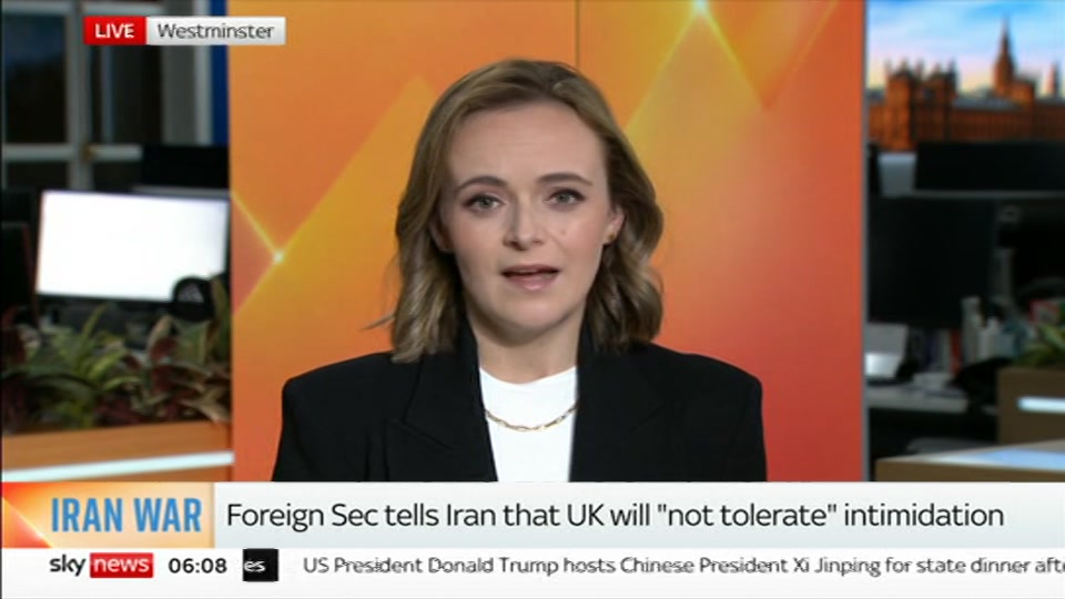 Broadcast still at 8m 30s. Sky News, Mornings with Jones and Melbourne, 25 September 2026.