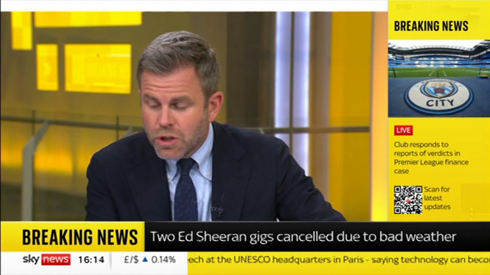 Still from Sky News at 14:00