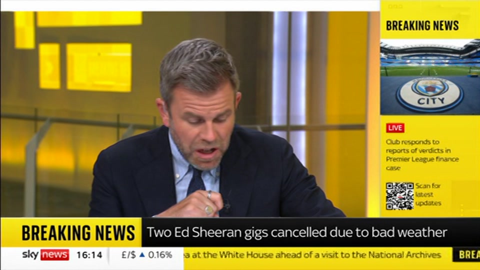 Broadcast still at 14m 30s. Sky News, Sky News Today, 25 September 2026.