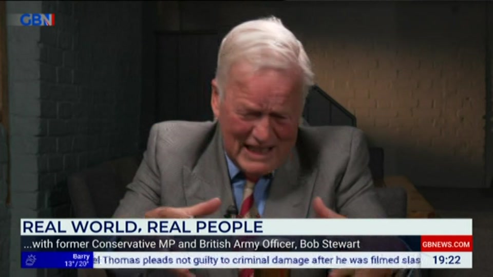 Broadcast still at 22m. GB News, New: Lee Anderson's Real World, 25 September 2026.