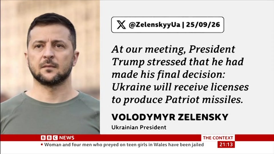 Still from BBC News at 13:00