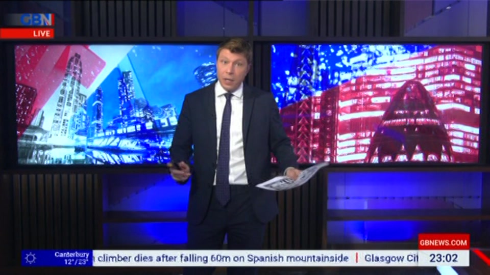 Still from GB News at 2:00